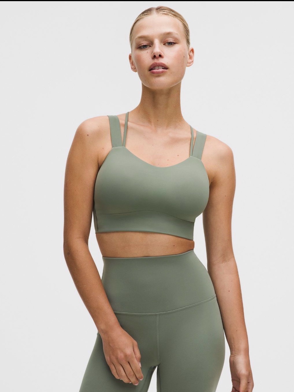 Lululemon Like A Cloud Longline Bra 6 D/Dd Color Palm Deco Nwt